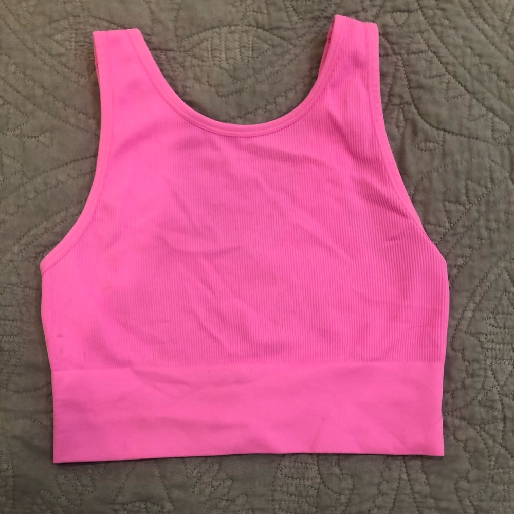 Bubblegum pink workout top